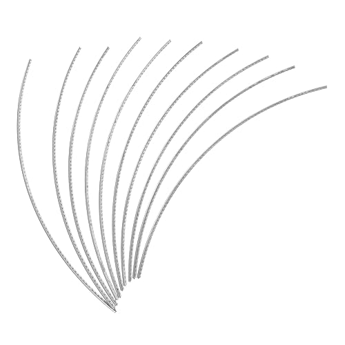 ibasenice 10個 ギターフレット製作者ツール エレキギターワイヤー 金属製のギターのフレットワイヤー 指板フレット エレキギターのフレットワイヤー ギター用品 Silver 白銅