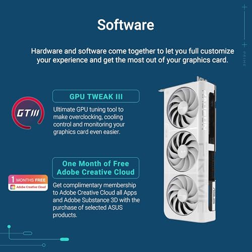 Image of ASUS Prime Radeon RX 9070 XT White OC Edition 16GB GDDR6 Gaming Graphics Card (AMD Radeon RX9070XT RDNA 4, 2.5-Slot, PCIe 5.0, 1x HDMI 2.1b, 3X DisplayPort 2.1a, White, PRIME-RX9070XT-O16G-WHITE)