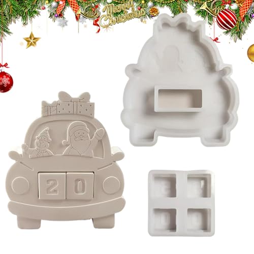 Ziennhu Adventskalender Harzform Weihnachtsauto Gießform