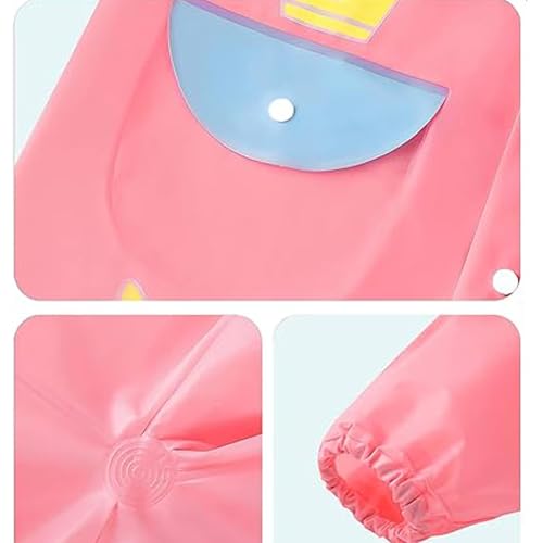 Boys Girls Raincoat Kids Rain Jacket Cartoon Poncho Waterproof Rainwear Slicker 2-12 Years4