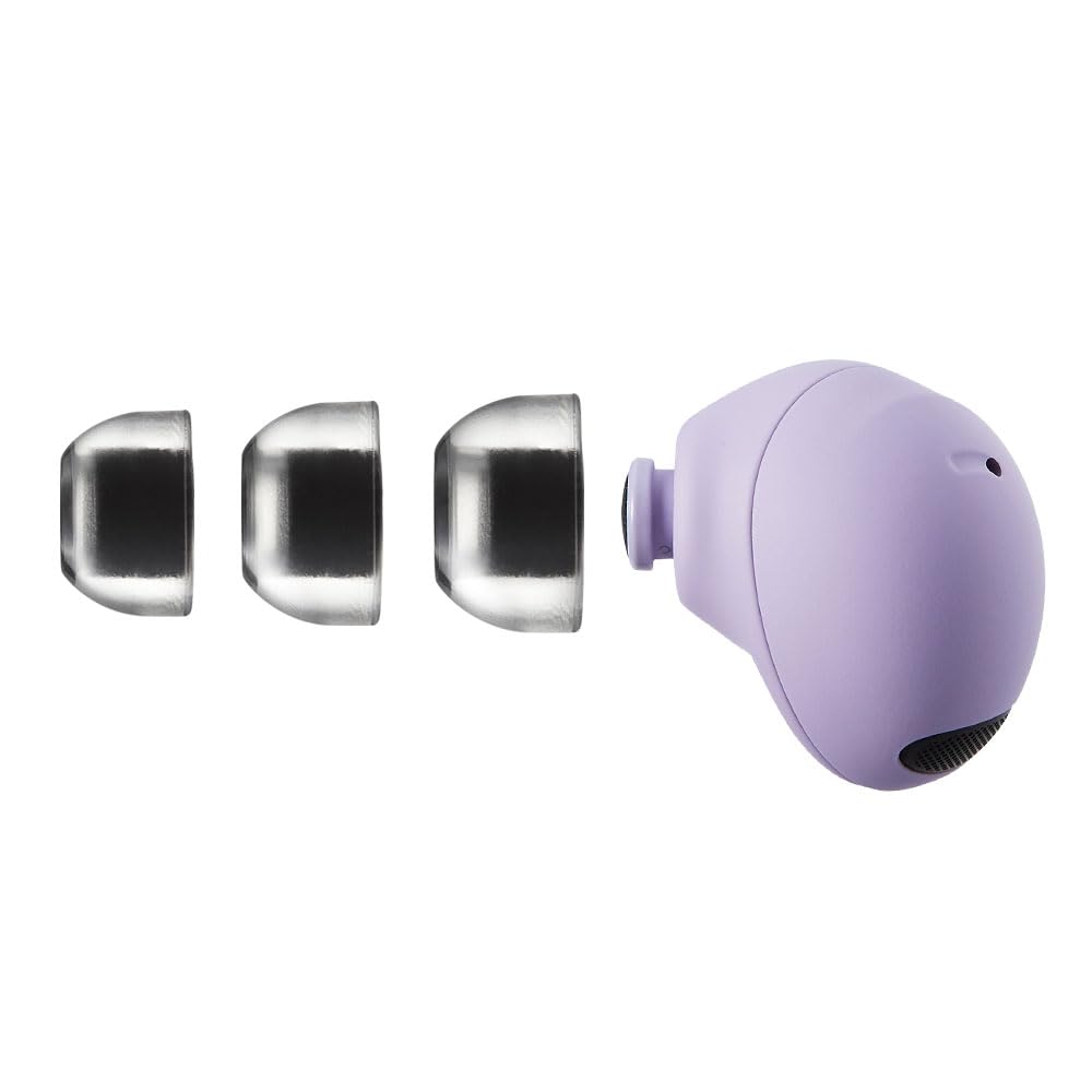 AZLA SednaEarfit Crystal for Galaxy Buds 2 Pro (Smoky Black) - Earbud Tips for Wireless Headphones - Noise Canceling Earbuds Replacement Tips (S/MS/M)