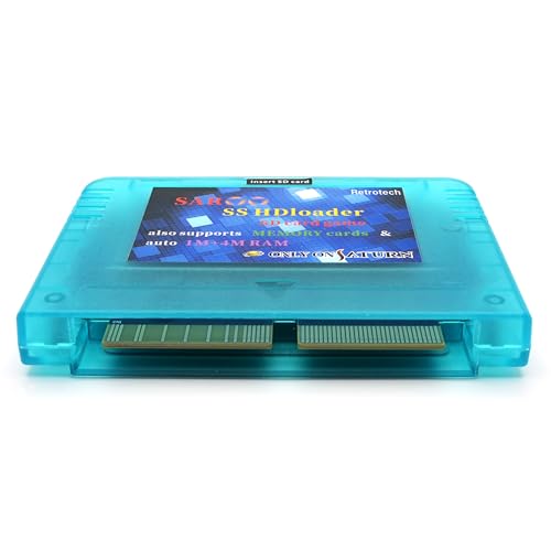 Image of Retrotech Only On Saturn Saroo HD Loader 120 Games in 1 Flash Cart 64gb - Transparent Blue, Includes Retrotech Printed Instructions
