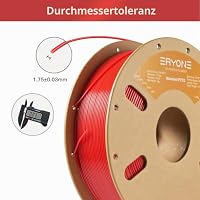 ERYONE PETG Filament 1.75 mm, 3D Drucker Filament PETG, +/- 0.03 mm, 1kg 1 Spule, Rot – Ansicht 5