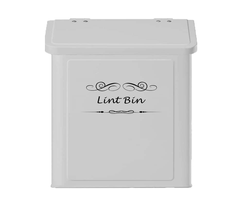 ELITAPRO Lint Bin for Laundry Room Metal Lint Bin Decor and