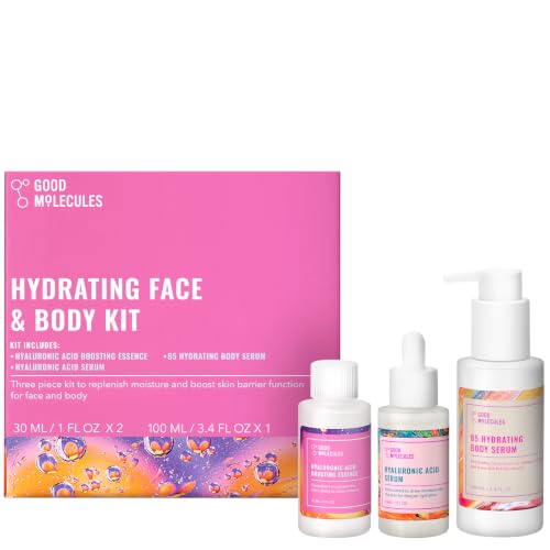Good Molecules Hydrating Set, Hyaluronic Acid Essence, Serum + Body Serum