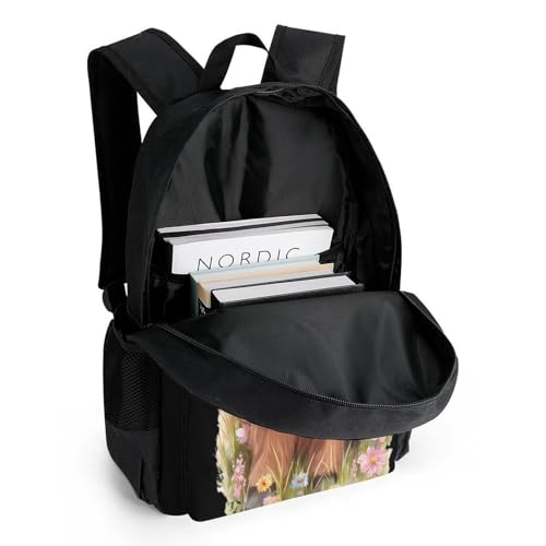 Cute Highland Cow Travel Backpack Casual Daypack Shoulder Bag with Adjustable Shoulder Straps for Men Women4