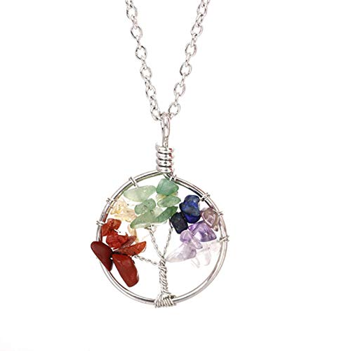 7 Chakra boucles d'oreilles arbre de vie cadeau femme