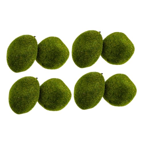 HYTROVE 8 Piezas Bloque de Musgo Artificiales esfagno Piedras Cubiertas de Musgo turba Plantas Artificiales Accesorios de Piedra de Musgo Flocado de Piedras de Musgo Espuma Green