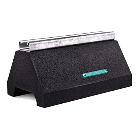 Highcraft STC-10T Rooftop Pipe Support Block with Galvanized Steel Strut- Sleeper Curb Replacement- Solid Conduit Standoff Cradle- 750 lb.capacity- 5-3/4 x 9-3/4 in, High Grade Recycled Rubber, Black Cover