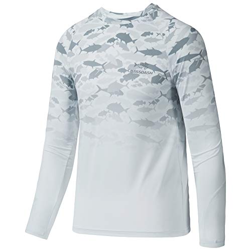 BASSDASH Youth UPF50+ Camo Long Sleeve Fishing Shirt UV Protection Quick Dry Tee