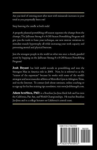 Jailhouse Strong: 8 x 8 Off-Season Powerlifting Program