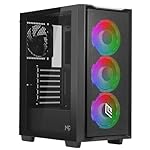 Noua Smash S1 ATX Mid Tower Case (CS1217AG-S1K945) - s102-4fan-3-argb-plus-1-pwm, Nero