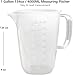 1 Gallon Measuring Pitcher-Convenient Conversion Chart,134oz Extra Large Plastic Measuring Cup-Strong Food Grade Material,Graduated Mixing Pitcher Great for Lawn,Pool Chemicals, Motor Oil and Fluids