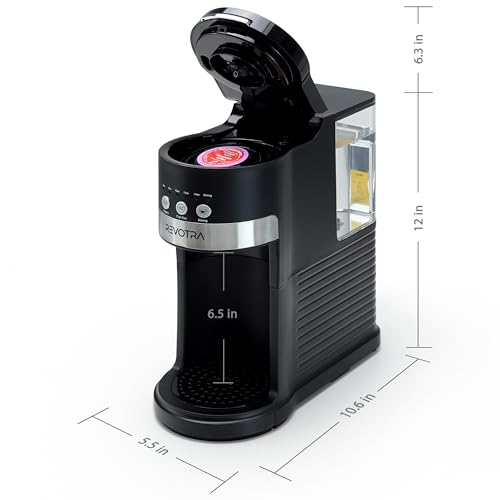 Single Serve Coffee Maker for Pods & Ground Coffee, 6 to 14oz Brew Sizes, Strong Brew Option, Fast Brewing, Compact Design with Removable 40oz Reservoir, Travel Mug Friendly, christmas gift - Image 4