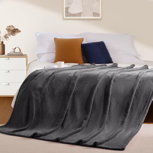 Beautex BT-TH-GRAPHITE Fleece Throw Blanket For Couch Sofa Or Bed Throw Size thumb #2