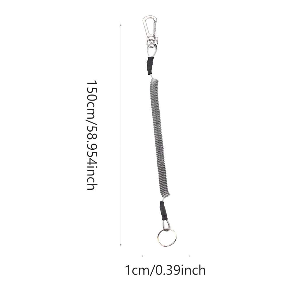 BESPORTBLE 6pcs Fishing Rope Key Chains Tackle Fish Tools Security Gear Tools Fishing Coiled Ropes Anti-Lost Phone Spring Ropes Elastic Key Chain Retractable Elastic Ropes Fishing Lanyards