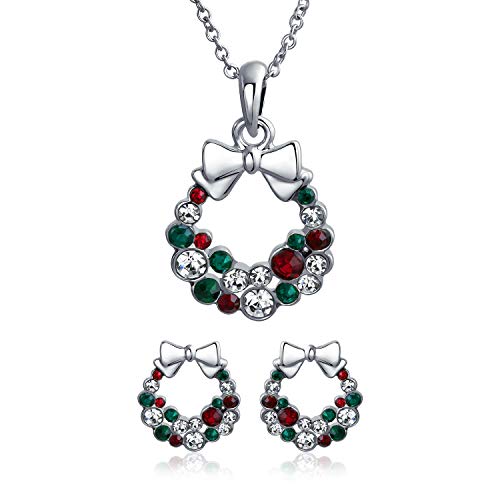 Bling Jewelry Fashion Funkelnder Weihnachtsbogen Rot Grün Weiß...