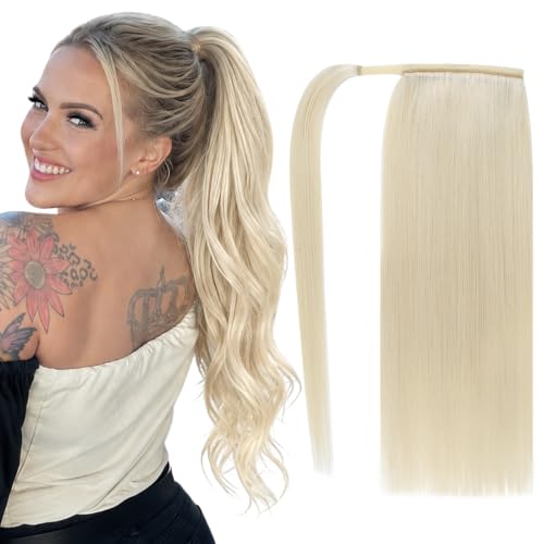 Full Shine Human Hair Ponytail Extension, Blonde Hair Extensions, Straight