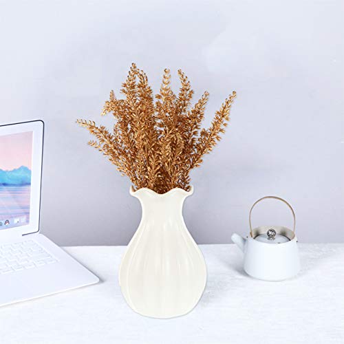 Amosfun 2 PeÃ§as de Flores Artificiais de Natal Brilhantes de Trigo Falso Picaretas Hastes de BuquÃª