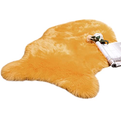 MIULEE Faux Fell Teppich Flauschig Weiche Warm Modern Bodenmatte Sofa Matte Kunstfell Dekofell...