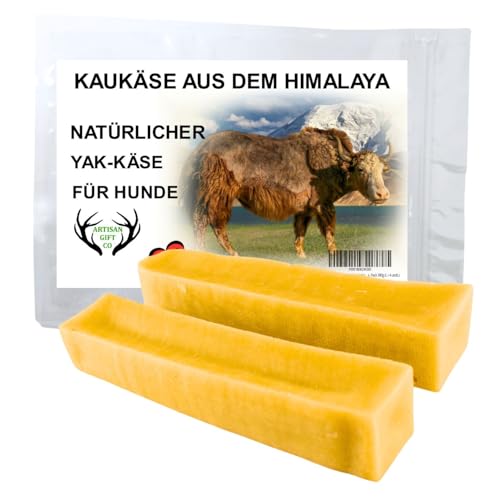 ARTISAN GIFT CO Kaustab aus Hartkäse - Kaukäse für Hunde und Welpen - Himalaya Knochen - 100% natürlicher - Gewicht der Charge 190g. (2 stück (1er Pack), L.)