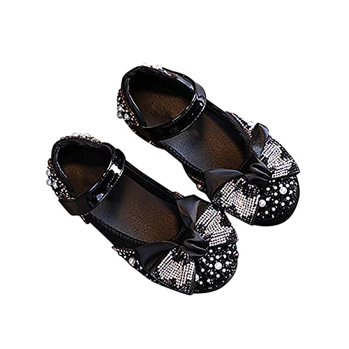 Girls Sandals Slide Girls' Single Shoes Spring And Autumn Casual Colored Diamond Bow Knot Small And Jelly Baby Shoes