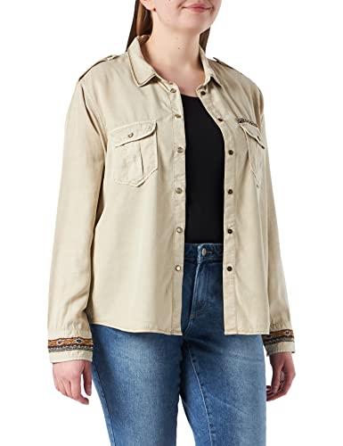 Desigual Cam_ethio Camicia, Marrone (Beige