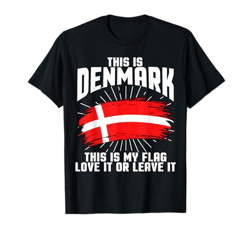 Dänemark Geschenk für Herren Kinder Damen Denmark Flagge T-Shirt
