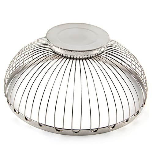 VINTORKY cesta de lavado de verduras colador plato cestas de frutas para cocinas cuencos de frutas pequeño servicio tazón de frutas titular de la fruta canasta de frutas de alambre Silver