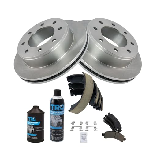 Image of TRQ Rear Brake Pad & Rotor Kit Compatible with 2003-2008 Chevrolet 2003-2008 GMC