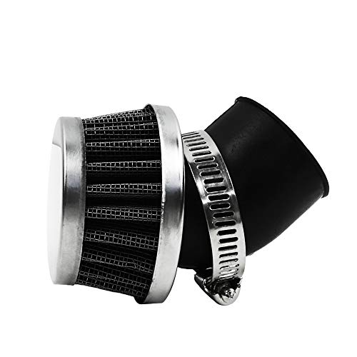 Image of 35mm Air Filter for CRF50 50cc 70cc 90cc 110cc 125cc Dirt Bike Go Kart ATV | 45 Degree Angled, with Clamp-On, Fits NST SunL Kazuma Baja Coolster Taotao Buyang, Bent Rubber Tube Air Cleaner