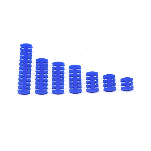 Angitu Acrylic Open 4Pin 6Pin 8Pin 12Pin 14Pin 16Pin 24Pin Cable Comb for Sleeved Computer Power Cables (24Pin, Blue)