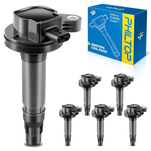 Image of PHILTOP Ignition Coil 6 Packs UF823 Fit for Ford Explorer 2017-2019, Taurus Flex 2016-2019, Transit 150 250 350 Police Interceptor 2017-2019, F-150 2016-2017, Mustang 2016-2017, Edge 2016-2018