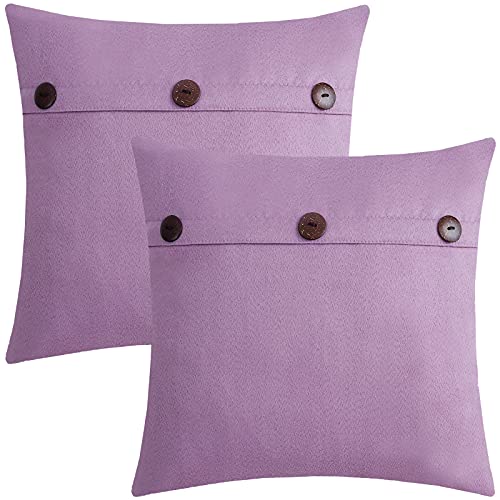 Btfortune BAOZHEN3 Set Of 2 Decorative Suede Velvet Throw Pillow Covers Cushion Case Triple Button Vintage Farmhouse Pillowcase cover