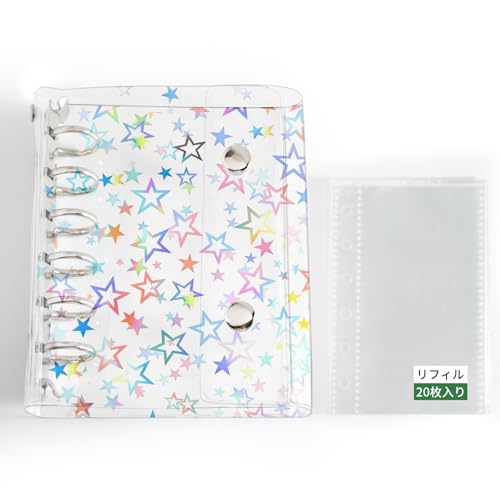 Amazon.co.jp: シール帳 a7 シール手帳 透明 6穴 クリア 女の子向け