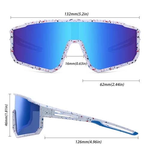 Kids Baseball Polarized Sunglasses, Sports Sunglasses for Boys Girls 6-14 Youth Sun Glasses for Cycling Running3