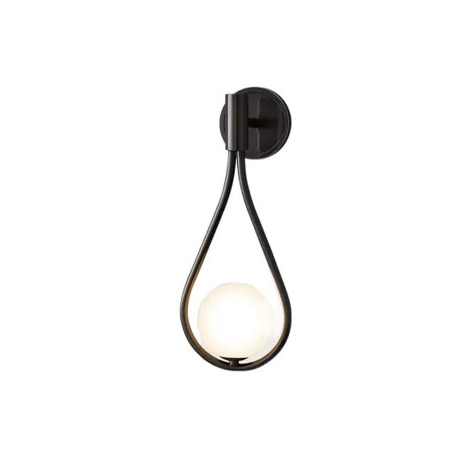 E7v2T9k6 Wall Lamps Nordic Modern Bedroom Bedside Lamp Living Room Background Wall Simple and Personalized Corridor Balcony Sconce Decor(Black)