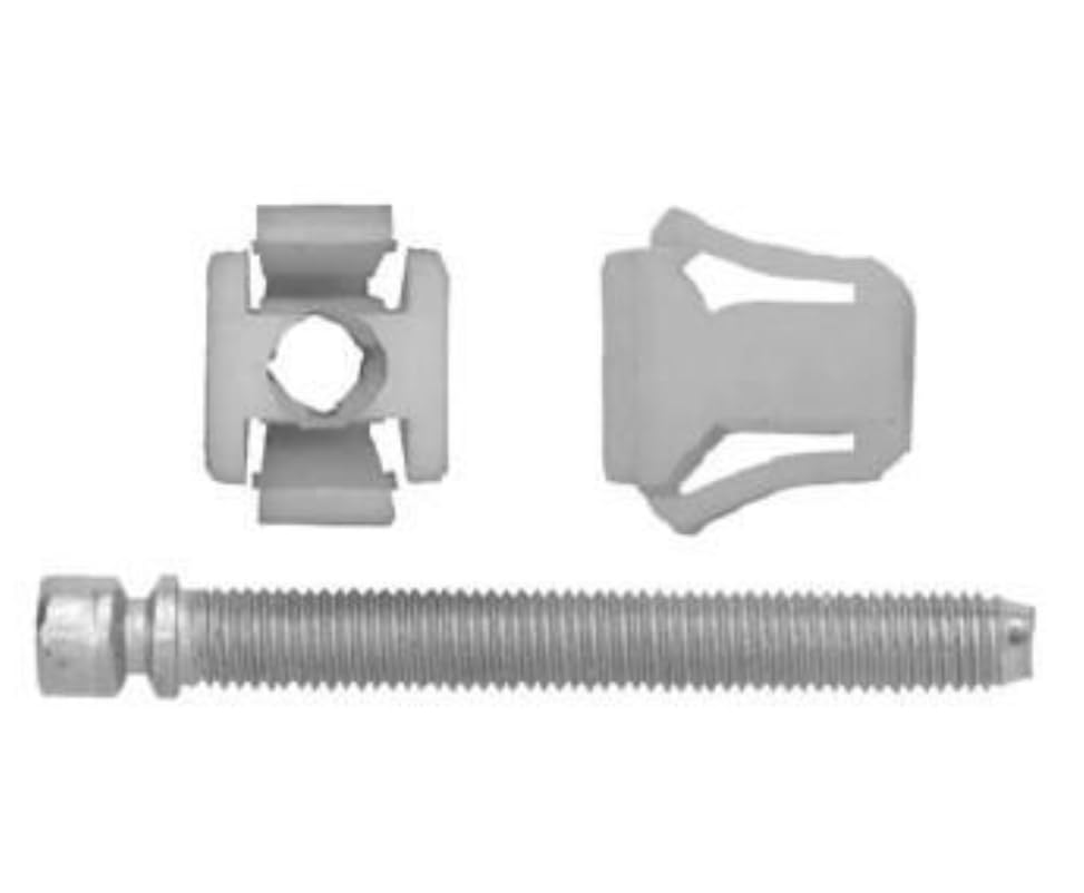 10 Pack White Nylon Headlight Adjusting Nut & Screws | 1/4-28 x 2 Screws with G.M. Compatible | Headlight Alignment Repair Kit for Vehicle Restoration and Car Trim Fasteners