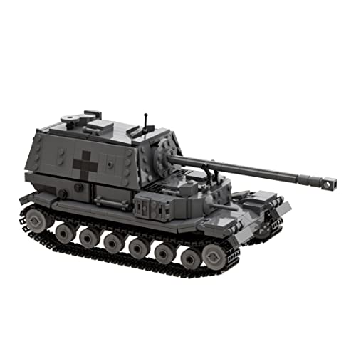 LIJI Technik Panzer Bausteine, 718 Teile Deutsche Armee Ferdinand Jagdpanzer Tiger/P Panzerabwehr Kampfpanzermodell… – Bild 3