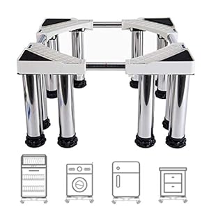 Trolley Washer and Dryer Stands, Multi-Functional Movable Adjustable Base Stand, Pedestal for Washing Machine Stainless…