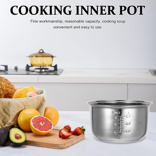 COLLBATH Rice Cooker Inner Pot Replacement 3L Stainless Steel Non-Stick Inner Lid Suitable for Cooking Rice Soup and Baking - Image 7