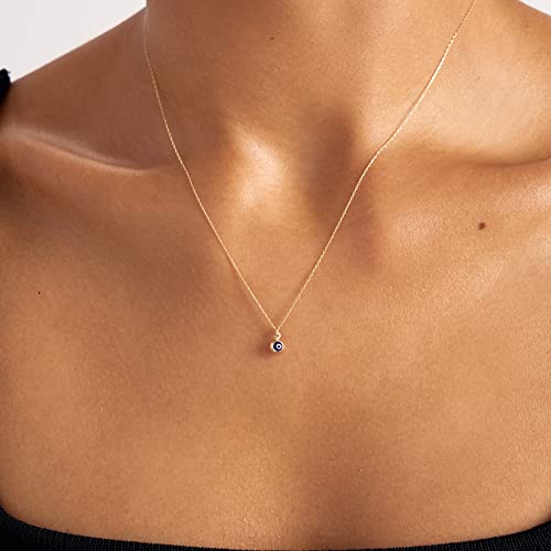 Gelin 14k Solid Gold Evil Eye Necklace for Women2
