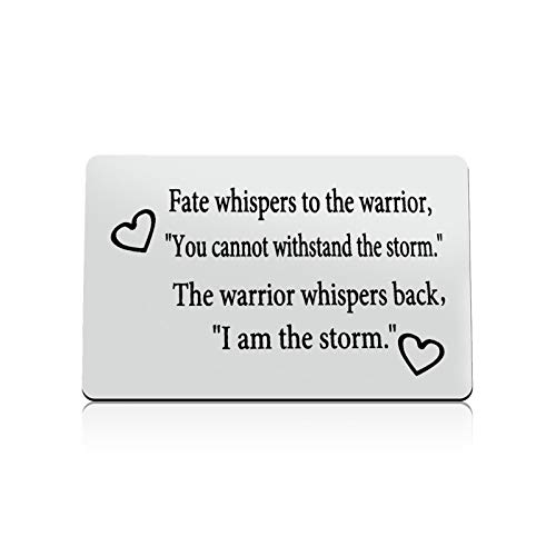 Xiahuyu Inspirational Gifts for Men Women Engraved Wallet Insert Card with Inspirational Quotes Christmas Birthday Gifts Graduation Gifts Encouragement Gifts for Daughter Son Friend Family