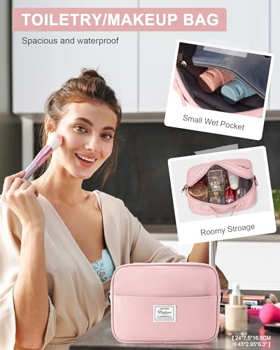 Image of Gym Bag Womens Mens with Shoes Compartment and Wet Pocket Travel Duffel Bag for Women for Plane Sport Gym Tote Bags with Toiletry Bag Waterproof Weekend Overnight Carry on Bag Hospital Holdalls