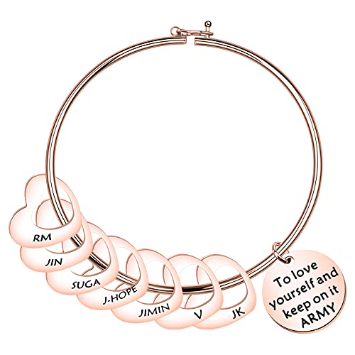 WSNANG K-pop Gift to Love Yourself and Keep On It Bracelet DIY Bracelet K-pop Jewelry Making Gift...