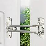 Topbuti Home Security Door Lock, 2 Pack Latch Guard Clasp Front Door Locks for Kids, Home Reinforcement Lock for Swing-in Doors, Hotel Door Latches, Thicken Solid Aluminium Alloy, Satin Nickel - Image 2