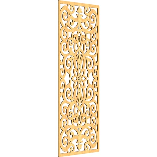 Image of Buel Decorative Pierced Fretwork Wood Wall Panels, 25 3 /8 inchW x 64 3 /8 inchH x 3 /8 inchT, Cherry