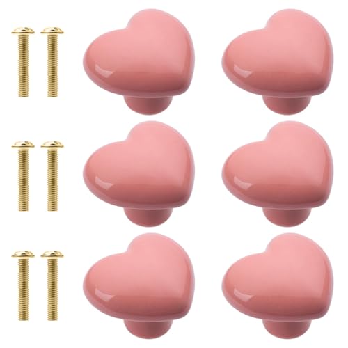 【Design Vivace e Affascinante】Aggiungi un tocco di colore alla stanza del tuo bambino con i nostri adorabili pomelli per porta in ceramica rosa a forma di cuore. Questi bellissimi e vivaci pomelli sono perfetti per decorare cassettiere, armadietti e cassetti, creando un'atmosfera accogliente e giocosa che il tuo bambino adorerà.