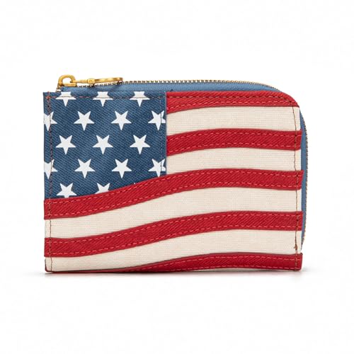 Montana West Vintage American Flag Wallet for Men&Women American Pride Purse for Patriotic Day