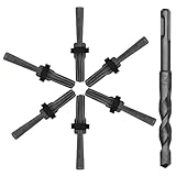 Csdtylh 6PCS Rock Splitting Wedges and 1PCS Rotary Hammer Drill Bit, Wedge and Feather Shims, Stone Splitter Tools for Granites, Concretes, Boulders, Volcanic Rocks, Limestone Rocks